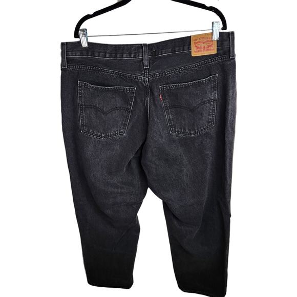 Levi's 94 Baggy Jeans Womens Plus Size 16W Black Stonewash Mid Rise Straight Leg - Picture 5 of 11